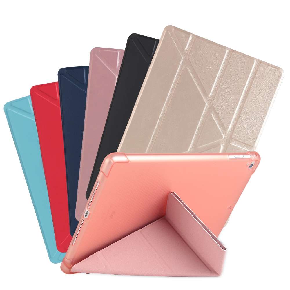 Multi-folding Shockproof TPU Protective Case for iPad 9.7 (2018) / 9.7 (2017) / air / a ... (Blue)