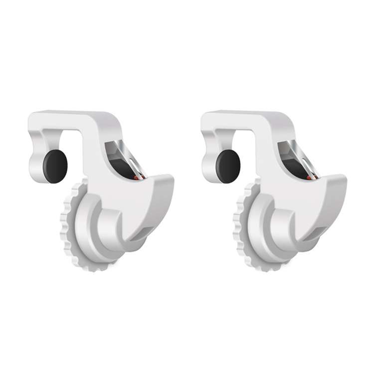Eat Chicken Mobile Phone Trigger Shooting Controller Button Handle with Phone Holder (White)