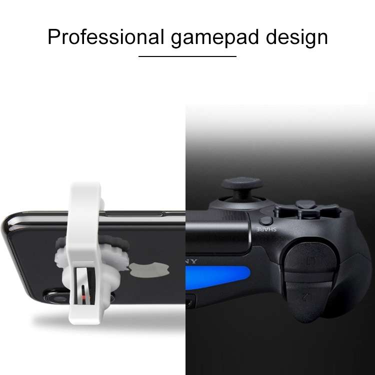 Eat Chicken Mobile Phone Trigger Shooting Controller Button Handle with Phone Holder (White)