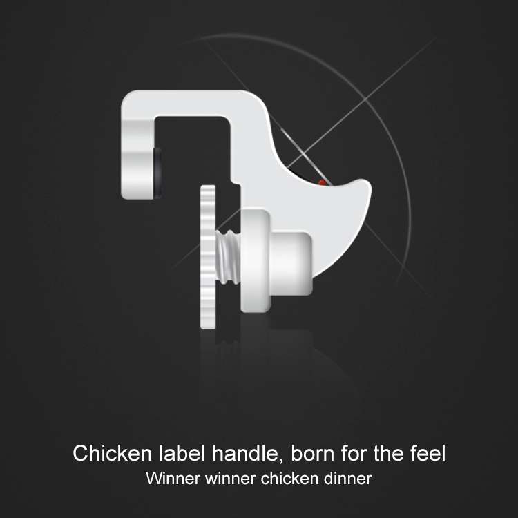 Eat Chicken Mobile Phone Trigger Shooting Controller Button Handle with Phone Holder (White)