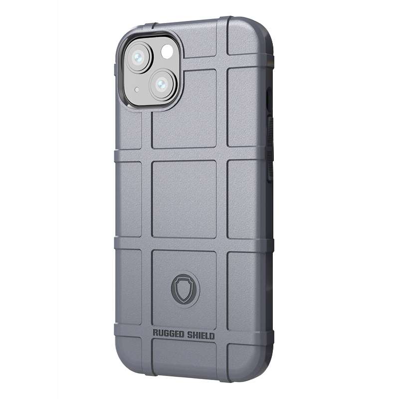 For iPhone 13 mini Rugged Shield Full Coverage Shockproof TPU Case (Grey)