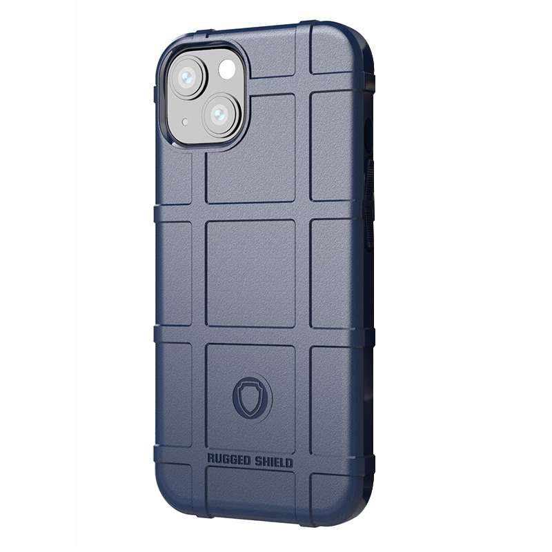 For iPhone 13 mini Rugged Shield Full Coverage Shockproof TPU Case (Blue)