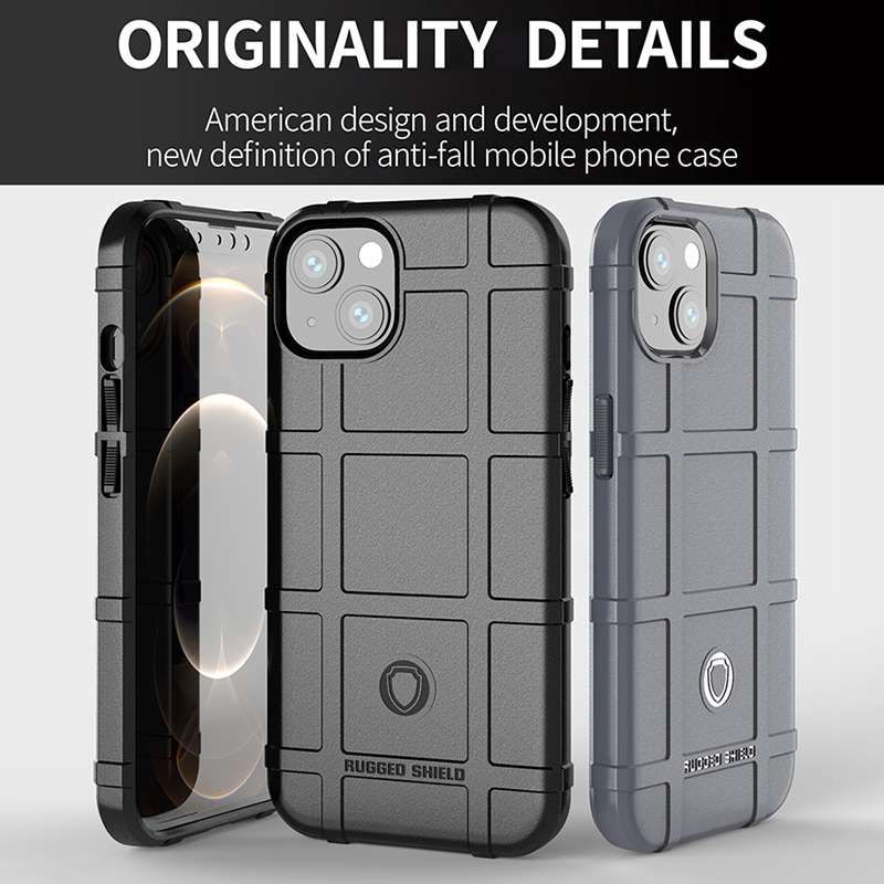 For iPhone 13 mini Rugged Shield Full Coverage Shockproof TPU Case (Blue)