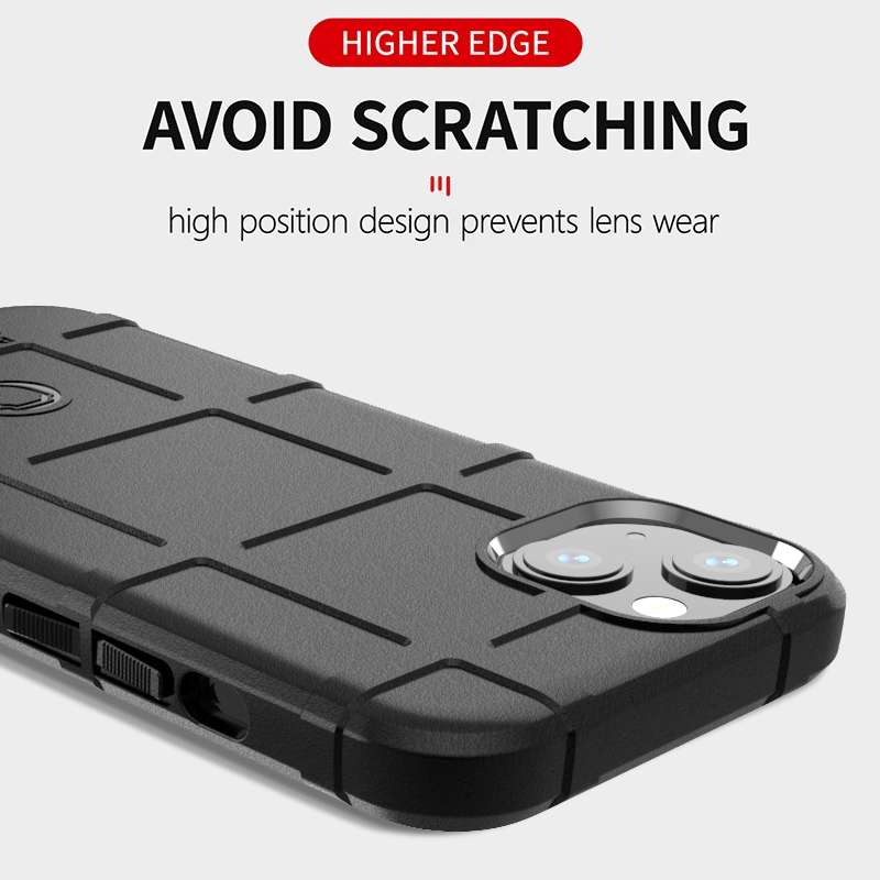 For iPhone 13 mini Rugged Shield Full Coverage Shockproof TPU Case (Blue)