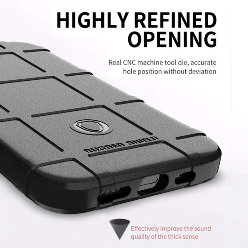 For iPhone 13 mini Rugged Shield Full Coverage Shockproof TPU Case (Blue)