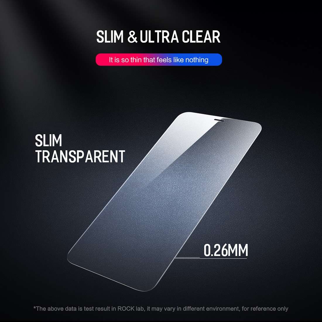 For iPhone 11 Pro Max / XS Max ROCK 0.26mm 9H 6D Curved Surface HD Full Screen T ... (Transparent)
