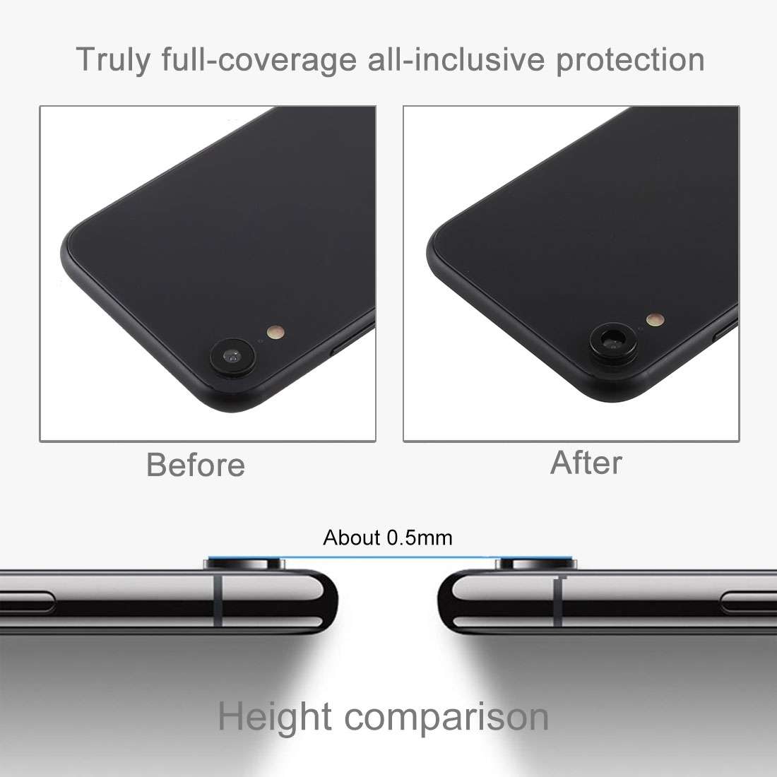 Rear Camera Lens Protection Ring Cover with Eject Pin for iPhone XR(Red)