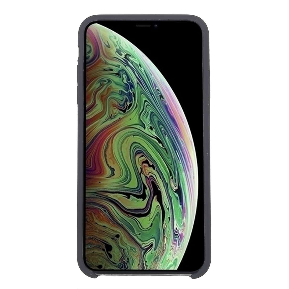 For iPhone XR Four Corners Full Coverage Liquid Silicone Case(Dark Gray)