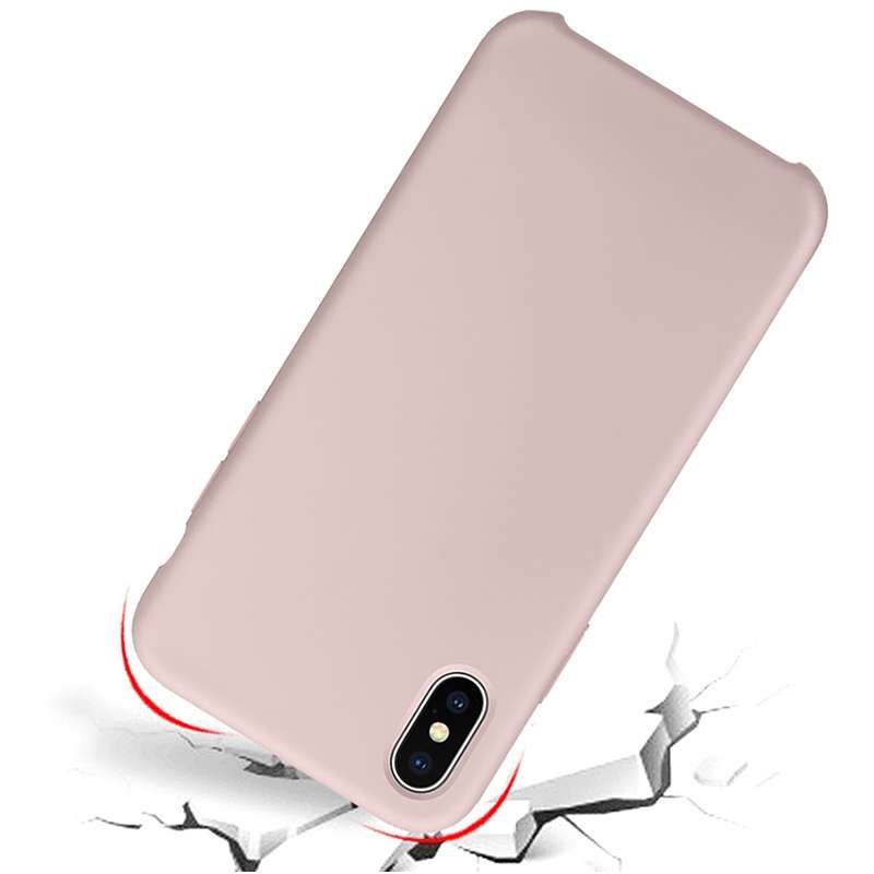 For iPhone XR Four Corners Full Coverage Liquid Silicone Case(Dark Gray)