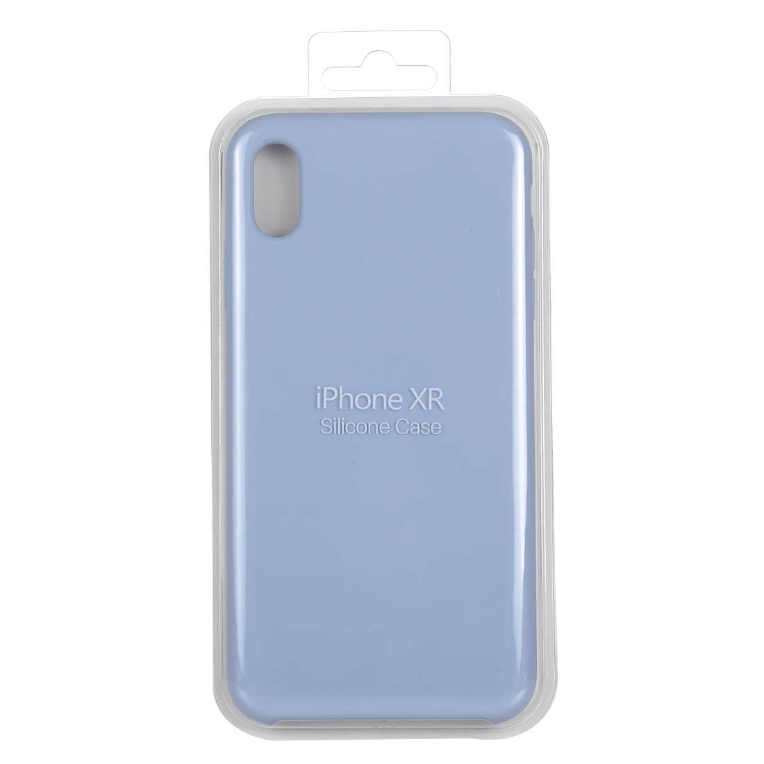 For iPhone XR Four Corners Full Coverage Liquid Silicone Case(Baby Blue)
