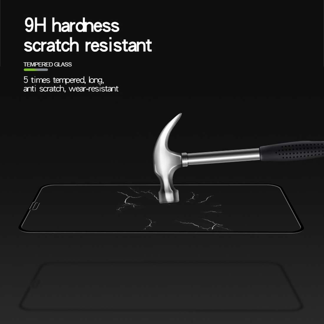 For iPhone 11 Pro / XS / X MOFI 9H Surface Hardness 2.5D Arc Edge Explosion-proof Full ... (Black)