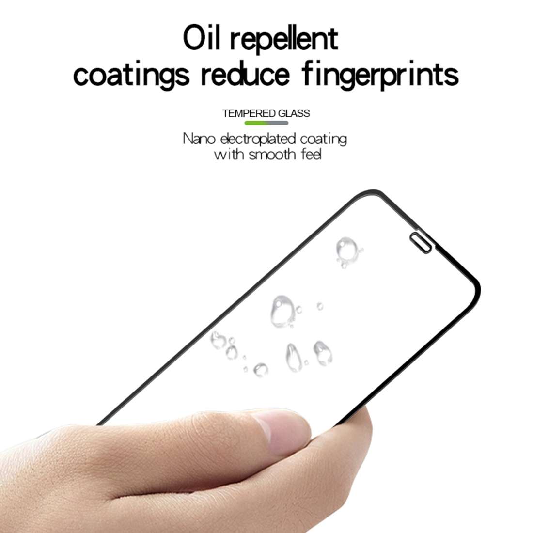 For iPhone 11 Pro / XS / X MOFI 9H Surface Hardness 2.5D Arc Edge Explosion-proof Full ... (Black)