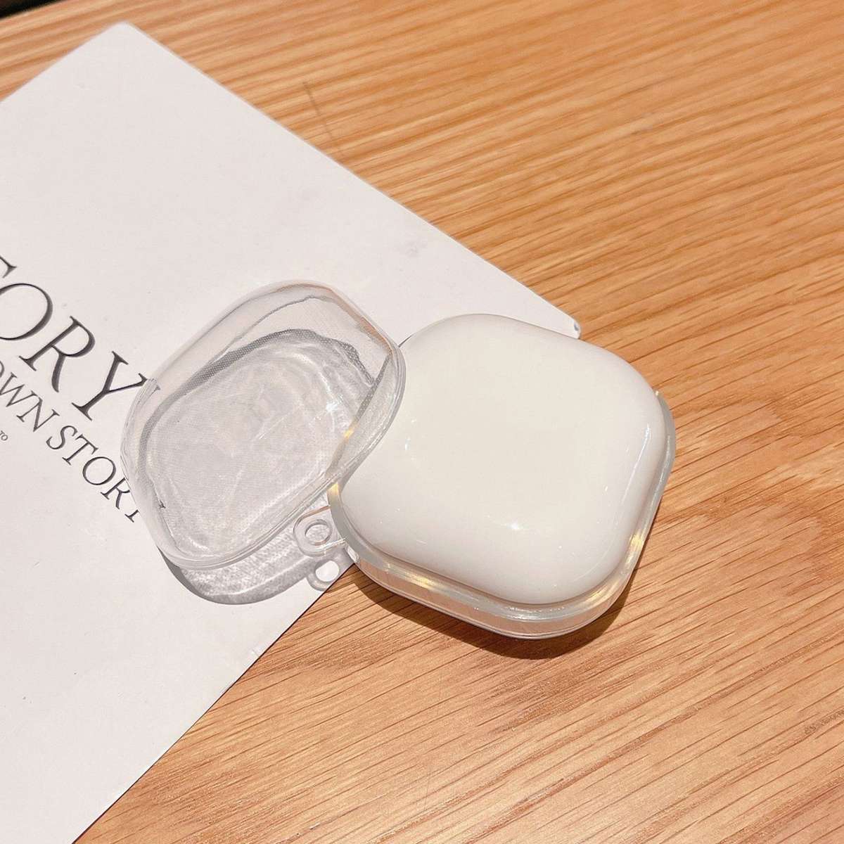 Wireless Earphones Transparent Anti-fall TPU Protective Case with Hook For Samsung Galaxy Buds Liv