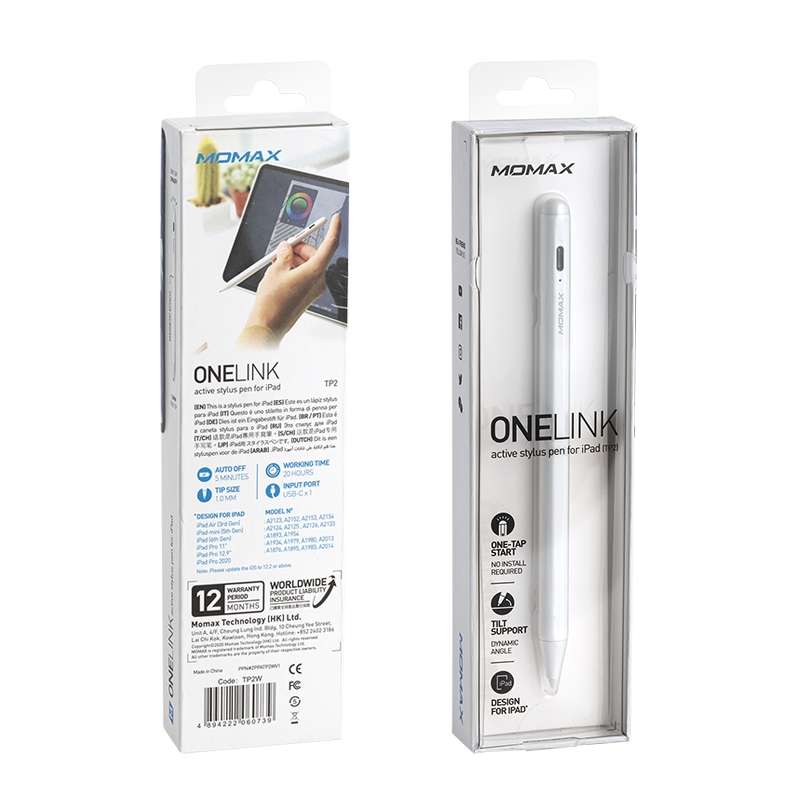 MOMAX TP2 ONE LINK Anti-mistouch Active Capacitive Stylus Pen for iPad
