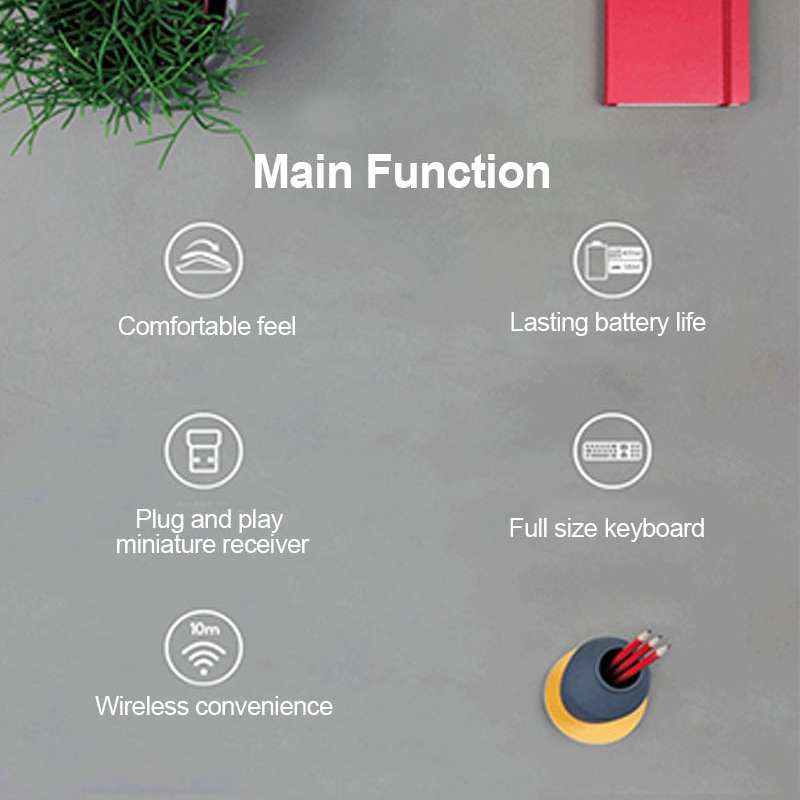 Logitech MK345 Wireless Full-size Keyboard + 2.4GHz 1000DPI Wireless Optical Mouse Set with Nano Rec