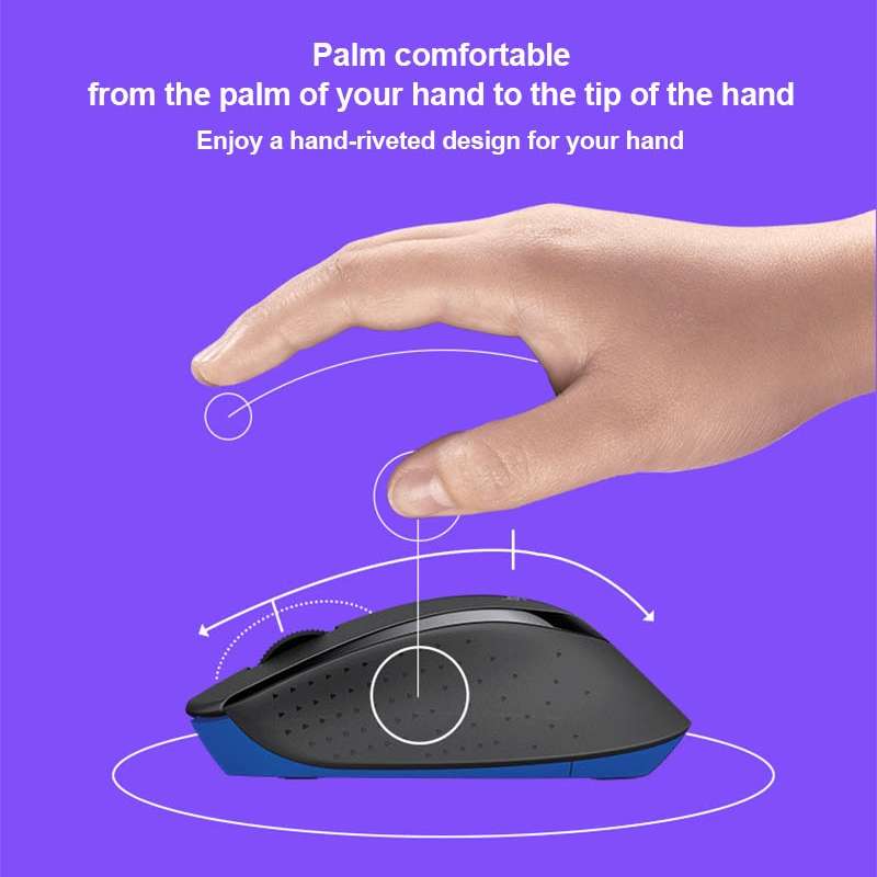 Logitech MK345 Wireless Full-size Keyboard + 2.4GHz 1000DPI Wireless Optical Mouse Set with Nano Rec