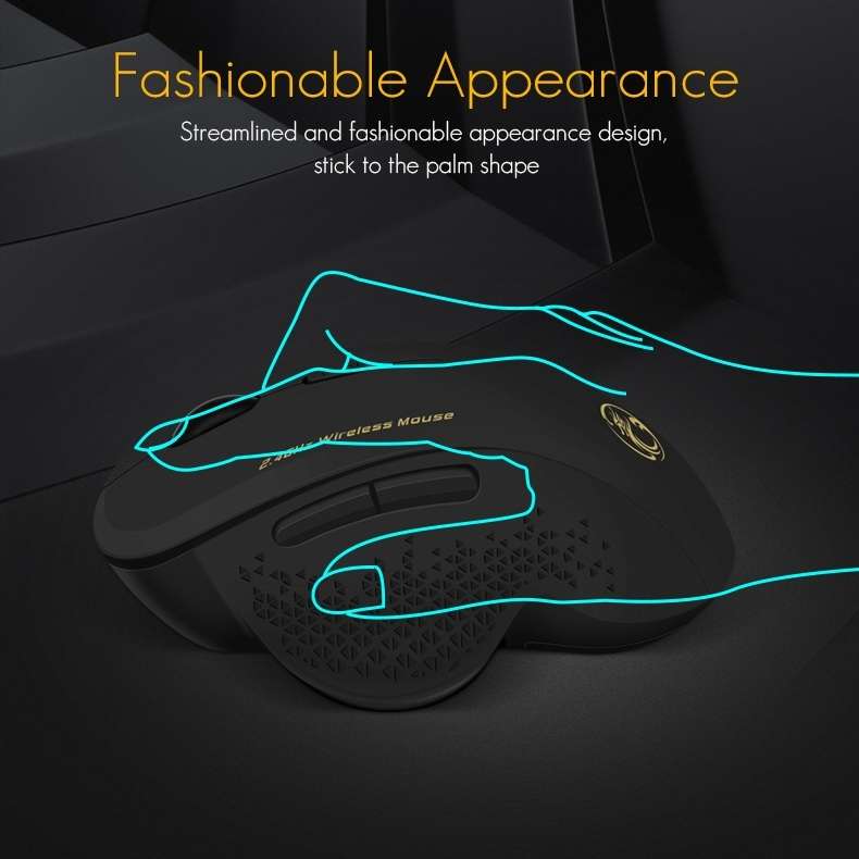 iMICE G6 Wireless Mouse 2.4G Office Mouse 6-button Gaming Mouse(Black)