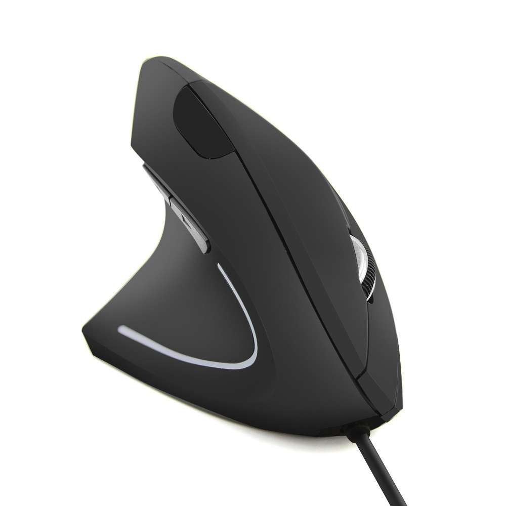 CM0093 Wired Version 2.4GHz Three-button Vertical Mouse for Left-hand, Resolution: 100 ... (Black)