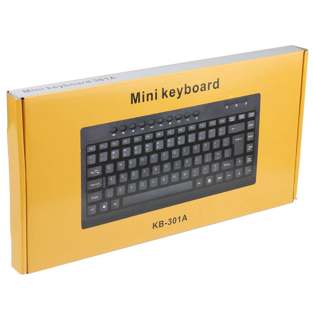 KB-301A Multimedia Notebook Mini Wired Keyboard, English Version (Black)