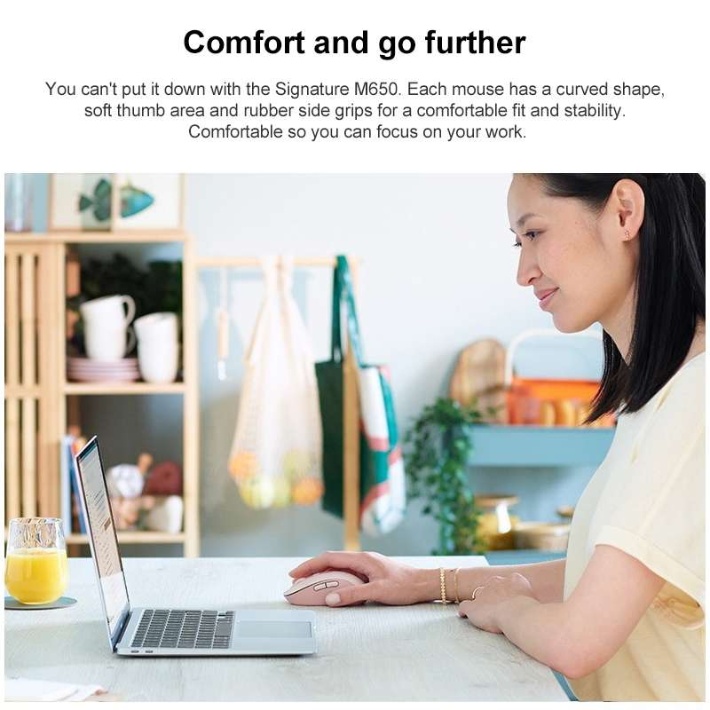 Logitech M650 5-keys 2000 DPI Wireless Bluetooth Silent Mouse (Black)