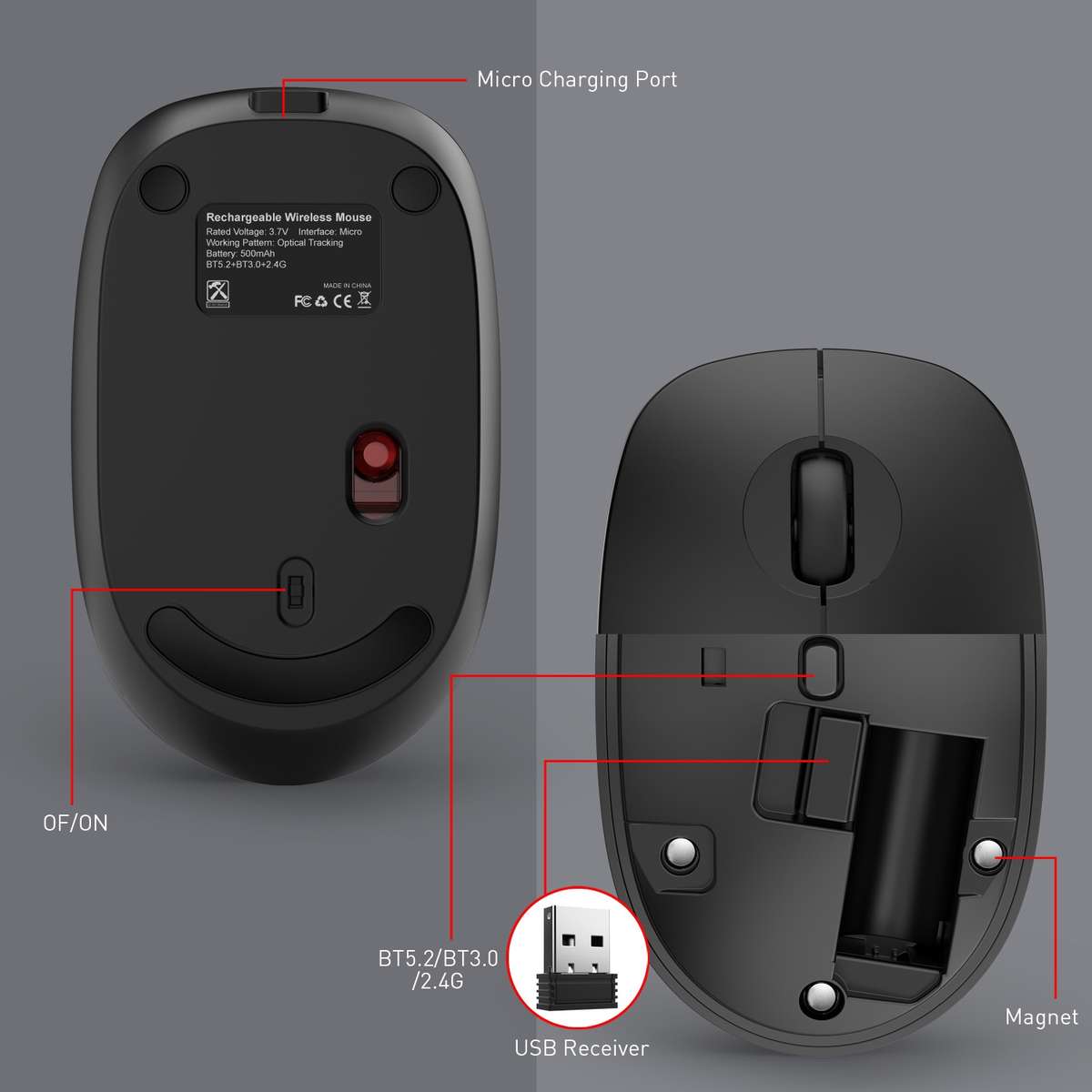 MKESPN 859 2.4G Wireless Mouse (Black)