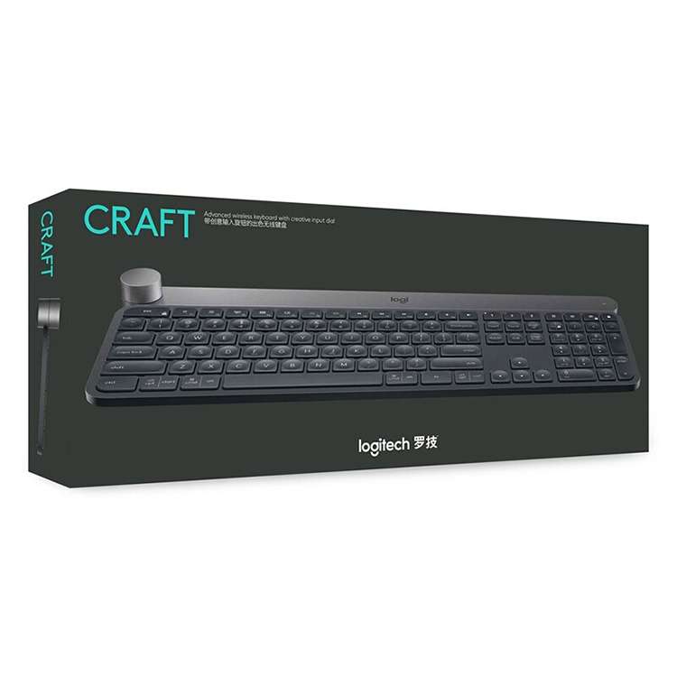 Logitech Craft Wireless Smart Bluetooth Dual Mode Silent Keyboard(Black)