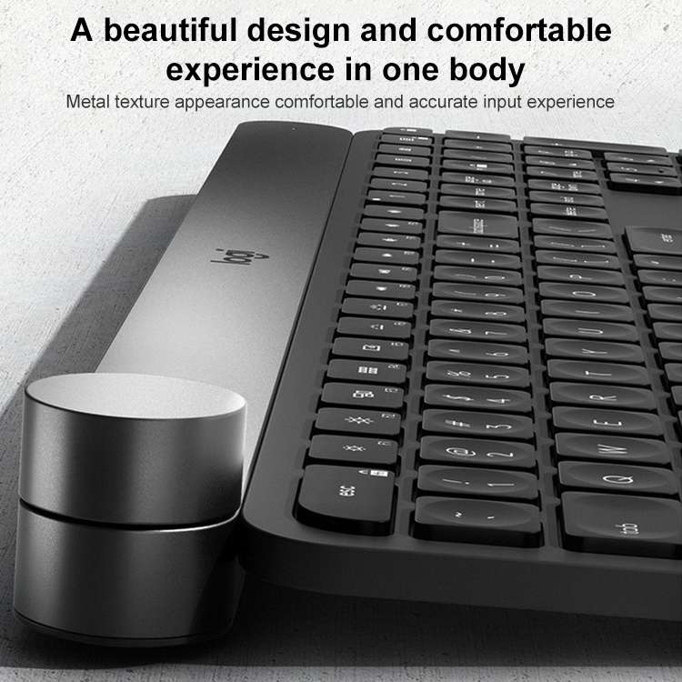 Logitech Craft Wireless Smart Bluetooth Dual Mode Silent Keyboard(Black)