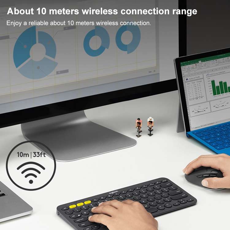 Logitech M720 1000DPI 2.4GHz Wireless Bluetooth Multimode Mouse (Black)