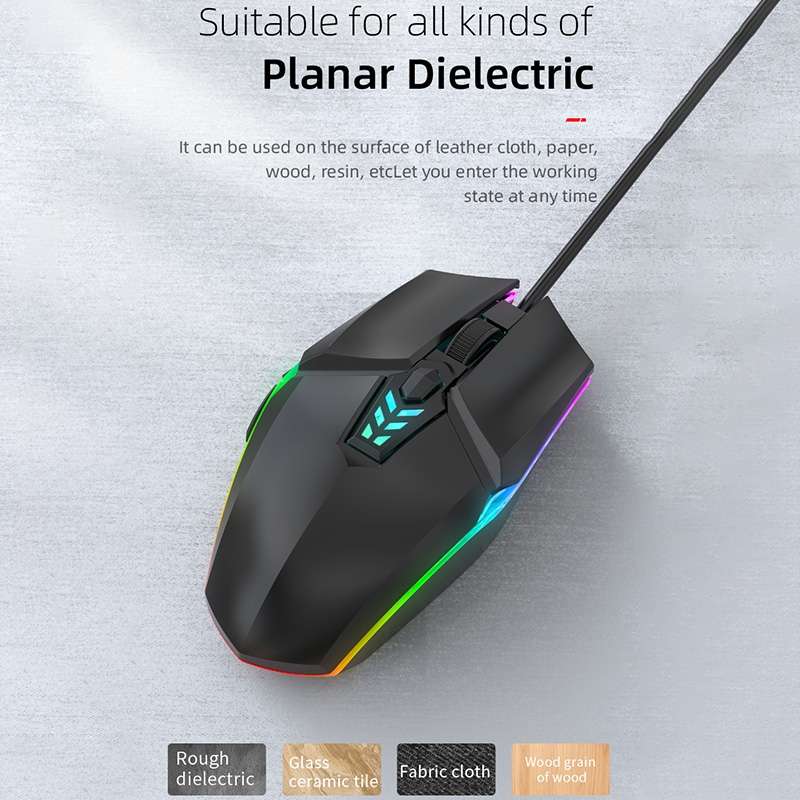 S700 Colorful Light USB Wired Office Gaming Mouse (Blue)