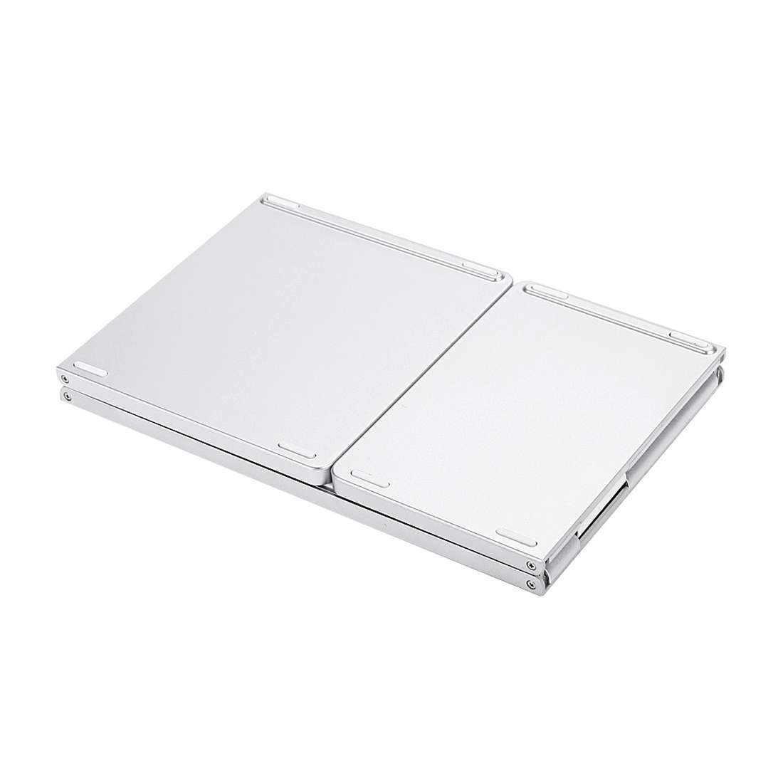 B033 Rechargeable 3-Folding 64 Keys Bluetooth Wireless Keyboard with Touchpad(Silver)