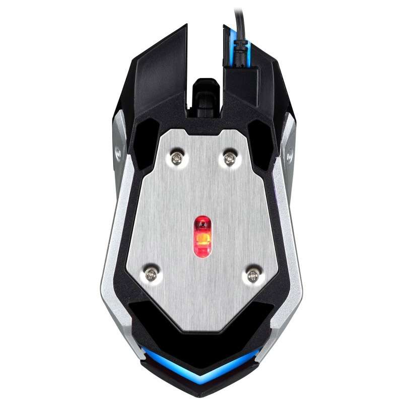 Chasing Leopard K1 USB 1600DPI Three-speed Adjustable LED Backlight Mute Wired Optical ... (Black)