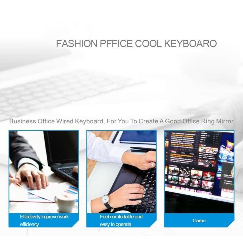 Chasing Leopard Q17 104 Keys USB Wired Suspension Gaming Office Keyboard + Wired Symme ... (White)