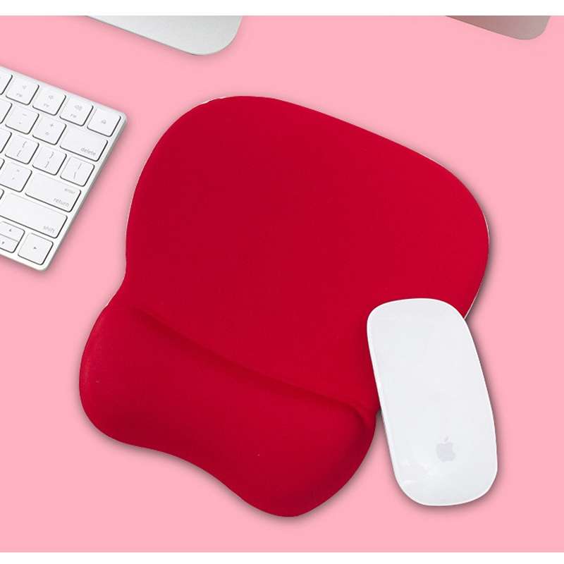 MONTIAN MF-01 Oval Slow Rebound Memory Cotton Soft Bracer Mouse Pad(Red)
