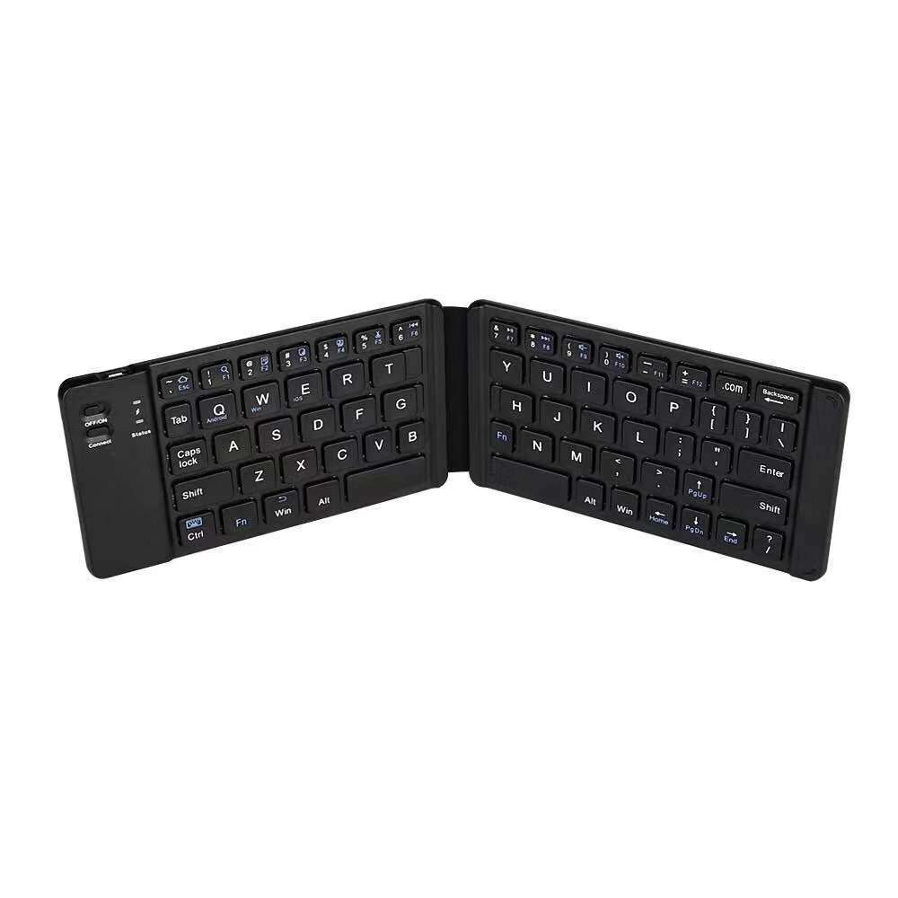 K018 USB Charging Foldable 67 Keys Bluetooth Wireless Keyboard (Black)