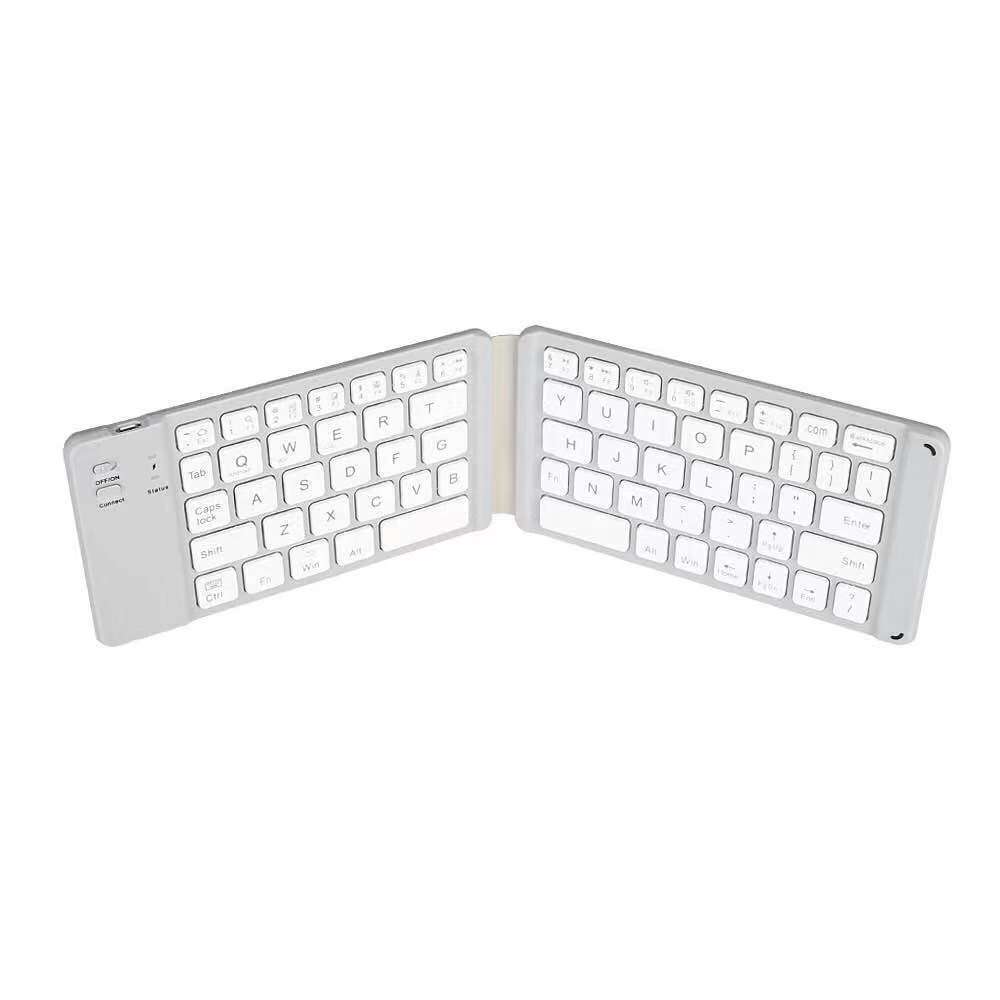 K018 USB Charging Foldable 67 Keys Bluetooth Wireless Keyboard (Black)