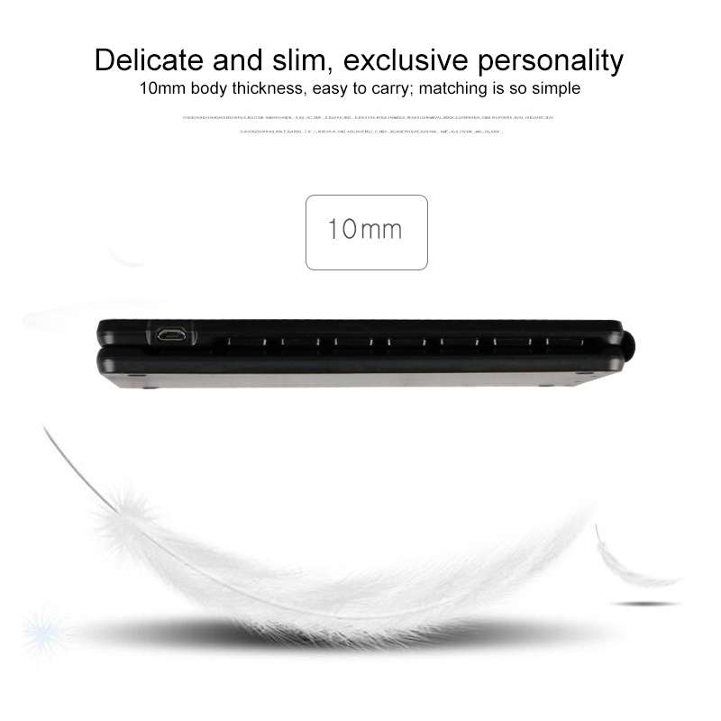 K018 USB Charging Foldable 67 Keys Bluetooth Wireless Keyboard (Black)