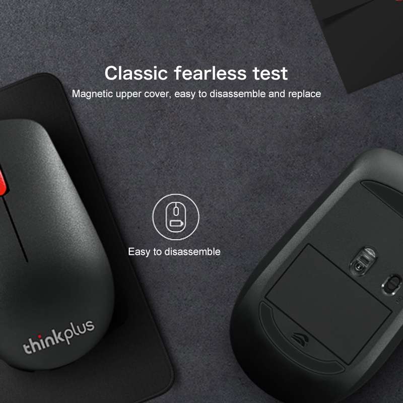 Lenovo thinkplus WL100 Classic Simple Wireless Mouse (Black)