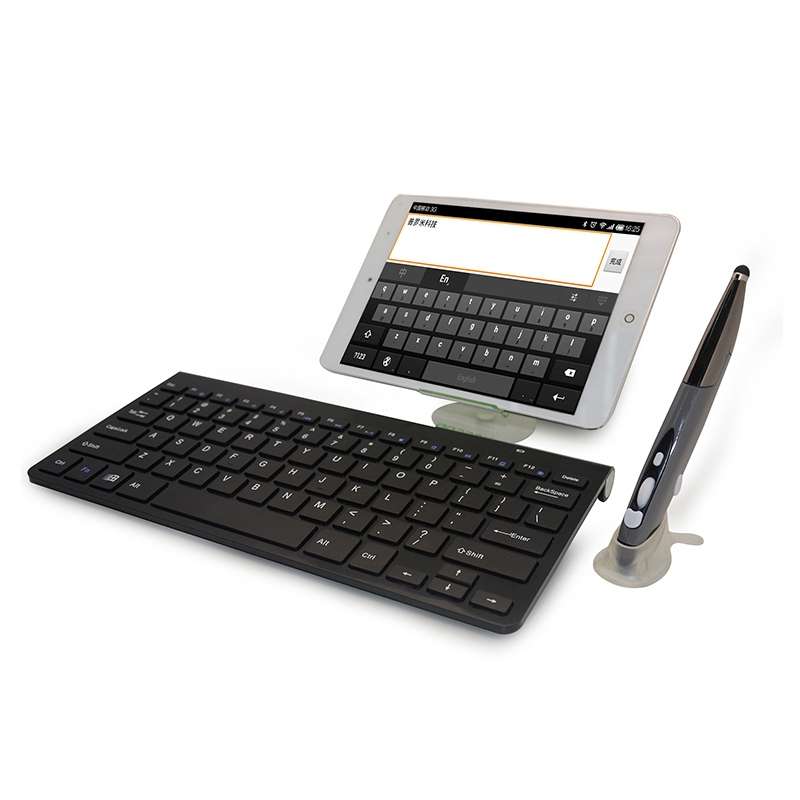 KM-909 2.4GHz Wireless Multimedia Keyboard + Wireless Optical Pen Mouse with USB Receiver Set for Co