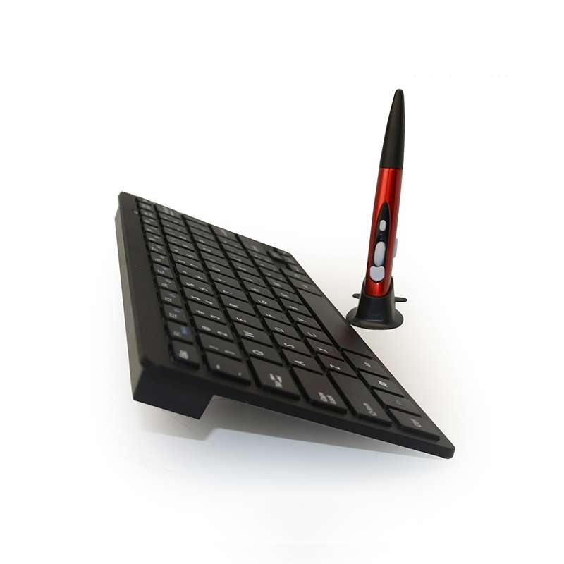 KM-808 2.4GHz Wireless Multimedia Keyboard + Wireless Optical Pen Mouse with USB Receiver Set for Co