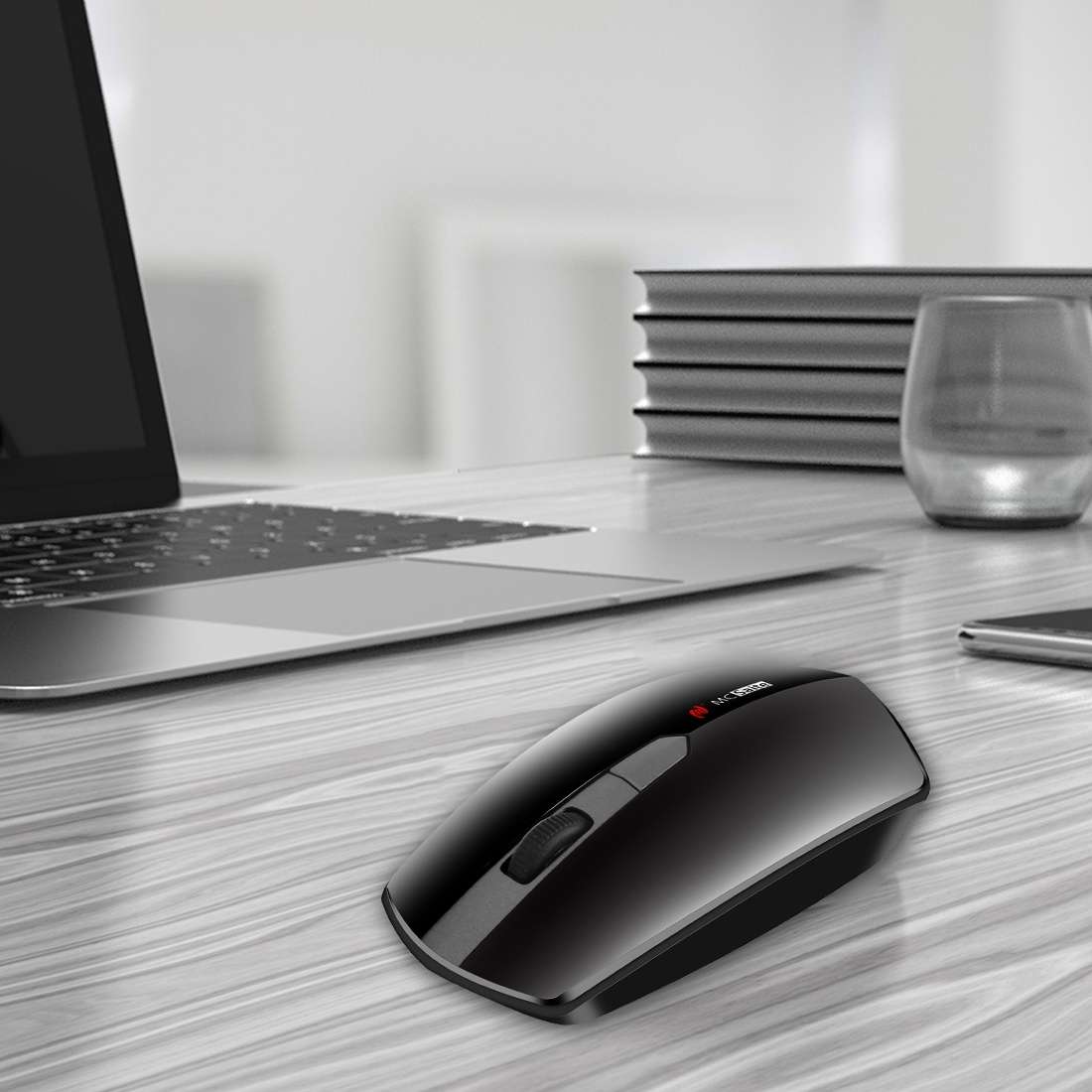 MCSaite MC-369AG USB-C / Type-C 1600DPI Three-speed Adjustable 4-button Wireless Optical Mouse