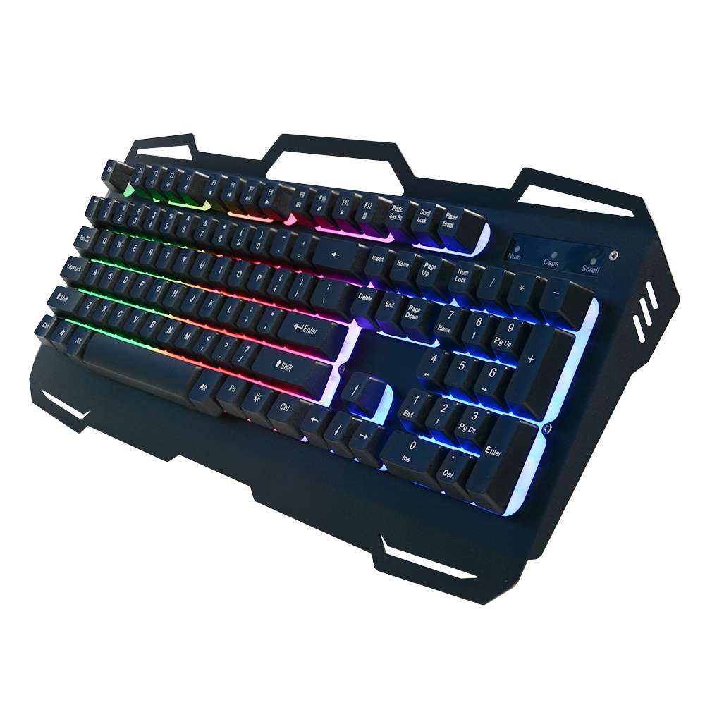 iMICE AK-400 USB Interface 104 Keys Wired Colorful Backlight Gaming Keyboard for Compu ... (Black)