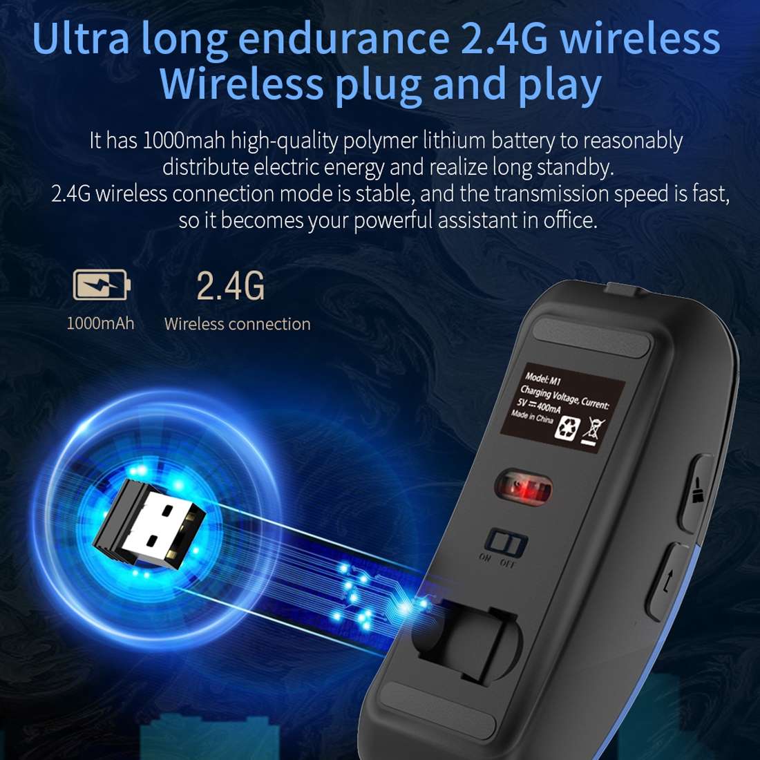 Boeleo BM01 Smart Voice Language Translation Wireless Mouse(Grey)