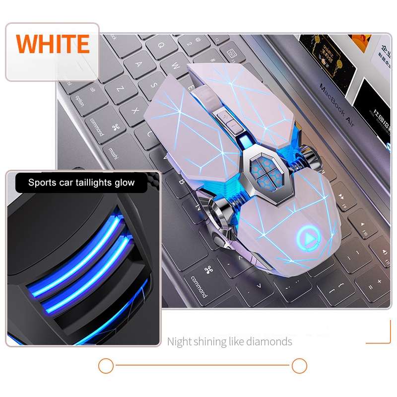 YINDIAO A7 2.4GHz 1600DPI 3-modes Adjustable 7-keys Rechargeable RGB Light Wireless Silent Gaming Mo