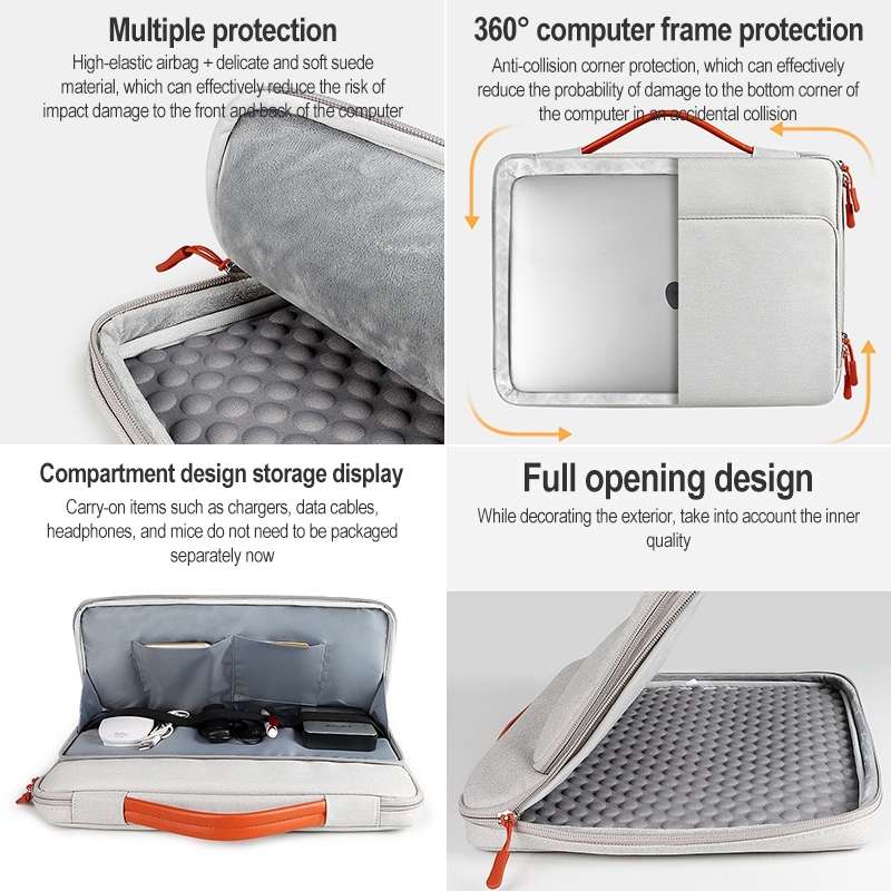 ND03S 14.1-15.4 inch Business Casual Laptop Bag(Grey)