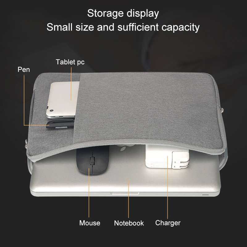 POFOKO C210 13.3 inch Denim Business Laptop Liner Bag(Grey)