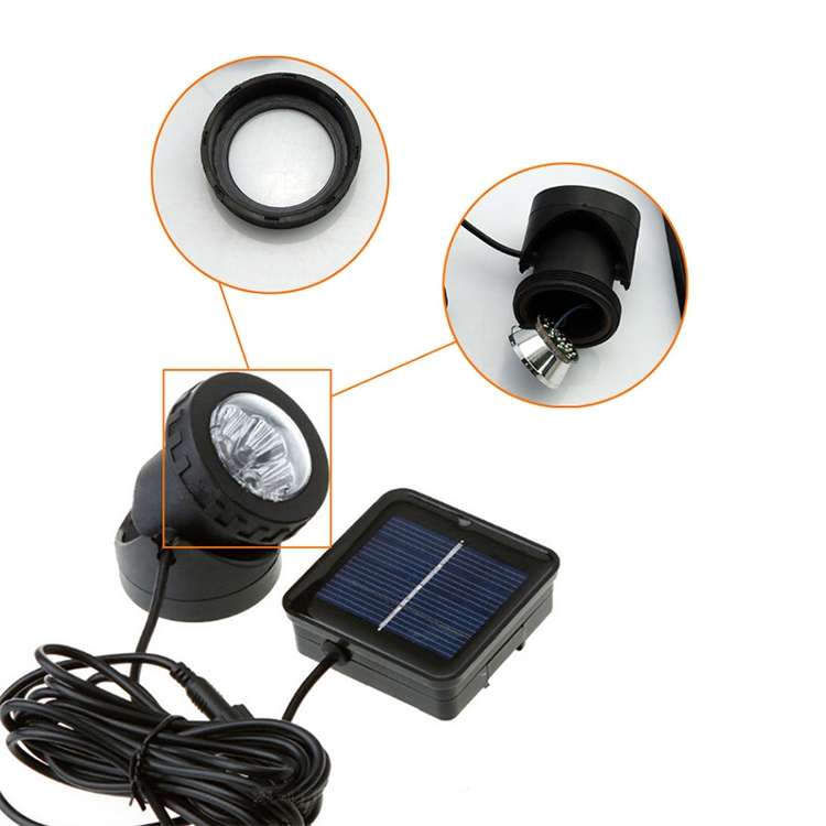 Single Head LED Outdoor Waterproof Solar Underwater Spotlight Floodlight