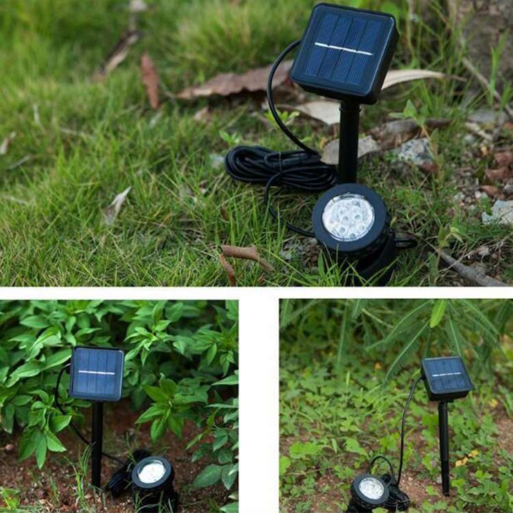 Two Heads LED Outdoor Waterproof Solar Underwater Spotlight Floodlight