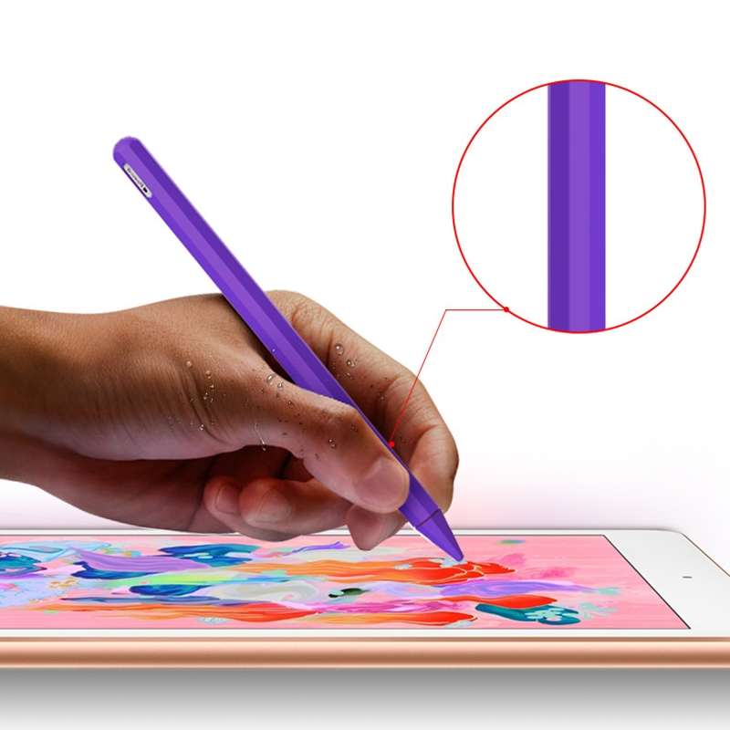Stylus Pen Silica Gel Protective Case for Apple Pencil 2 (Fluorescent)