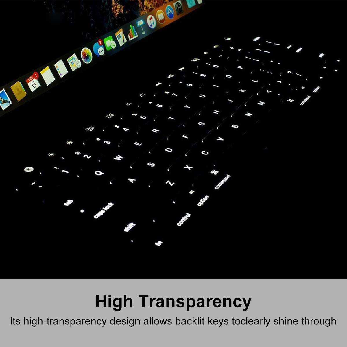 ENKAY TPU Keyboard Protector Cover for MacBook Pro 13.3 inch without Touch Bar A1708 / MacBook 12