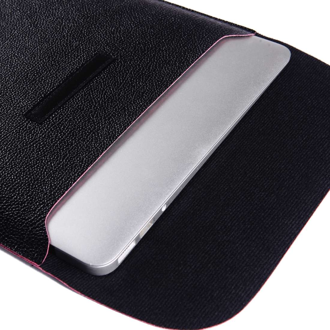 ENKAY Vertical Section Ultra-light Ultra-thin PU Leather Liner Bag Computer Bag Protec ... (Black)